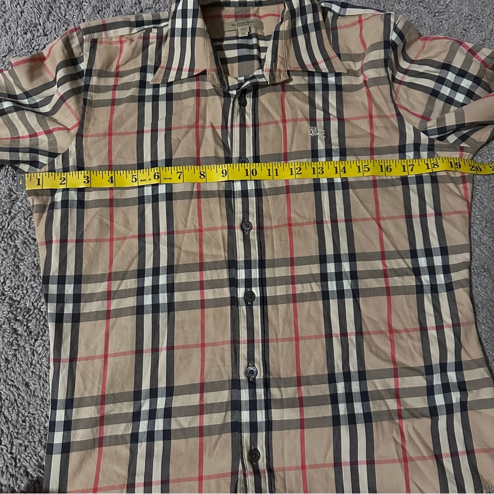 Authentic Burberry Nova Check Button Down Long Sl… - image 4